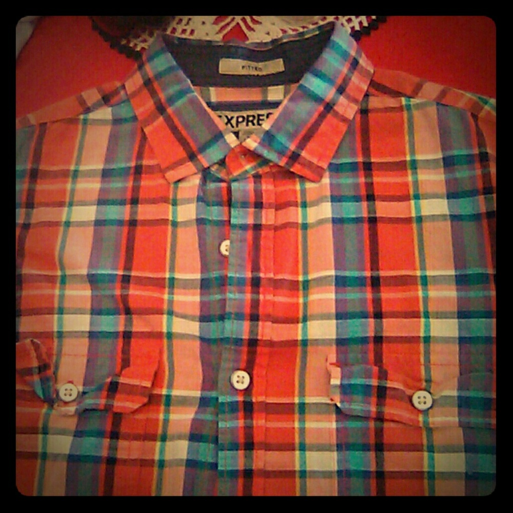 Men's short sleeve Express button down